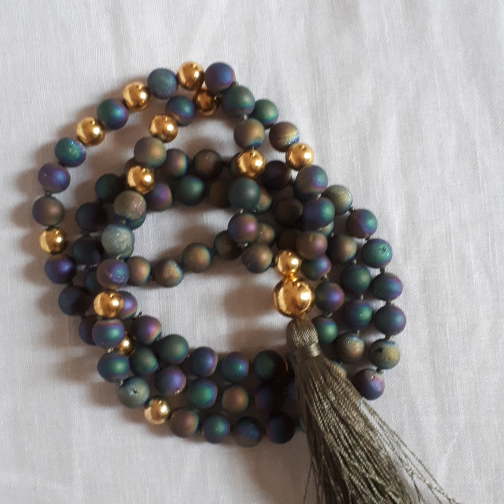 Gorjana Hannah Druzy Tassel Necklace - Picture 5 of 6